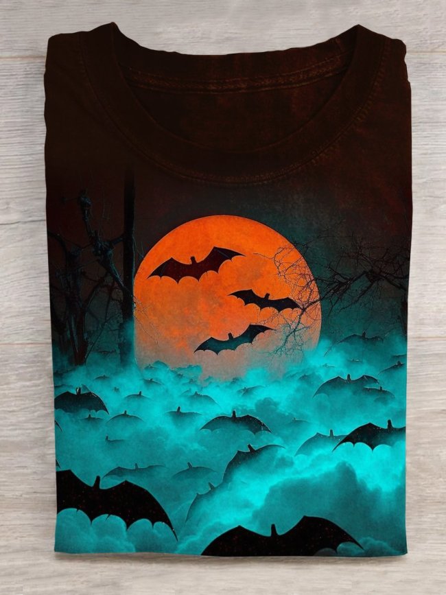 Halloween Scary Bat Artistic T-shirt
