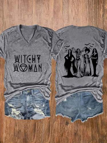 Women's Witchy Woman Print Casual T-Shirt