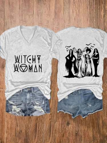 Women's Witchy Woman Print Casual T-Shirt