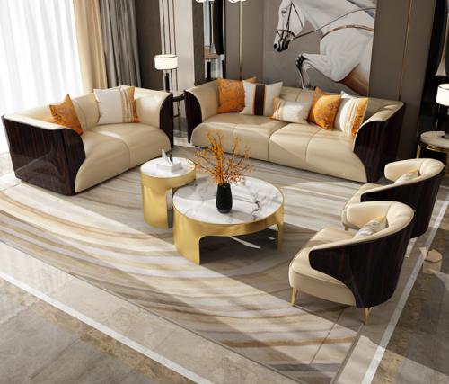 Us 436 00 Light Luxury Bentley Leather Sofa High Grade New Chinese Solid Wood Sofa Villa Living Room Ebony Furniture Four Person Luxury M Wdsfurniture Com