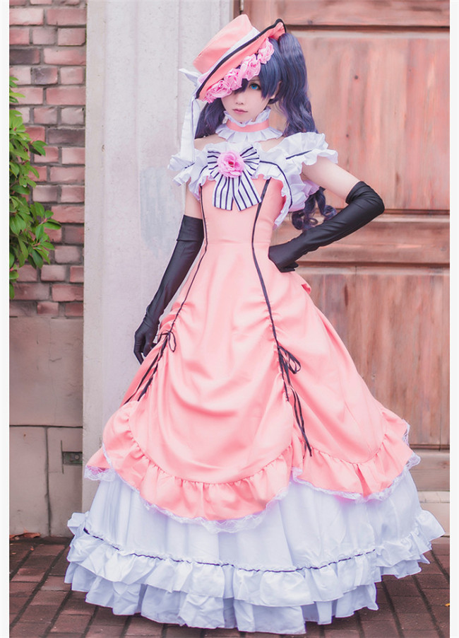 Black Bulter Kuroshitsuji Ciel Phantomhive Female Cosplay Costume