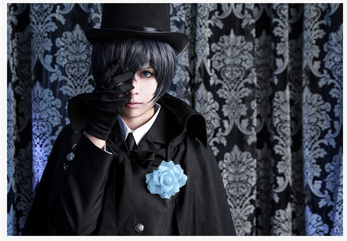 Black Bulter Kuroshitsuji Ciel Phantomhive Funeral Cosplay Costume