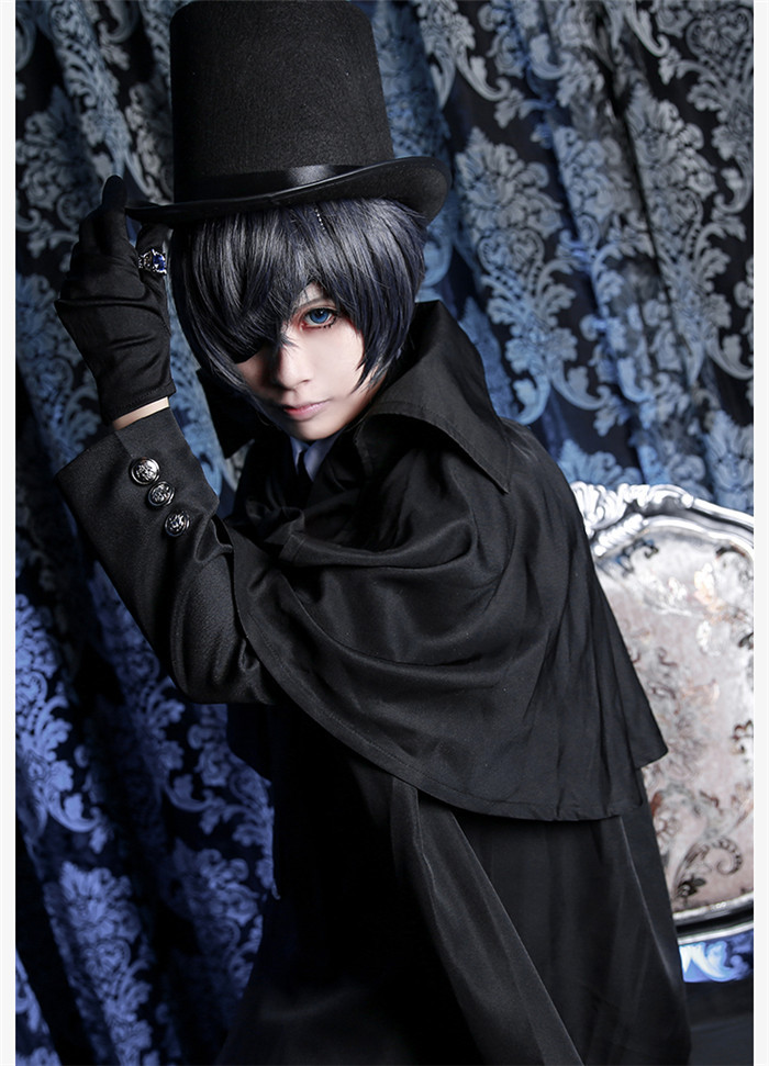 Black Bulter Kuroshitsuji Ciel Phantomhive Funeral Cosplay Costume