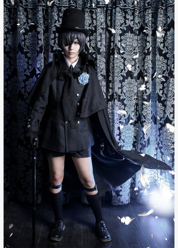 Black Bulter Kuroshitsuji Ciel Phantomhive Funeral Cosplay Costume