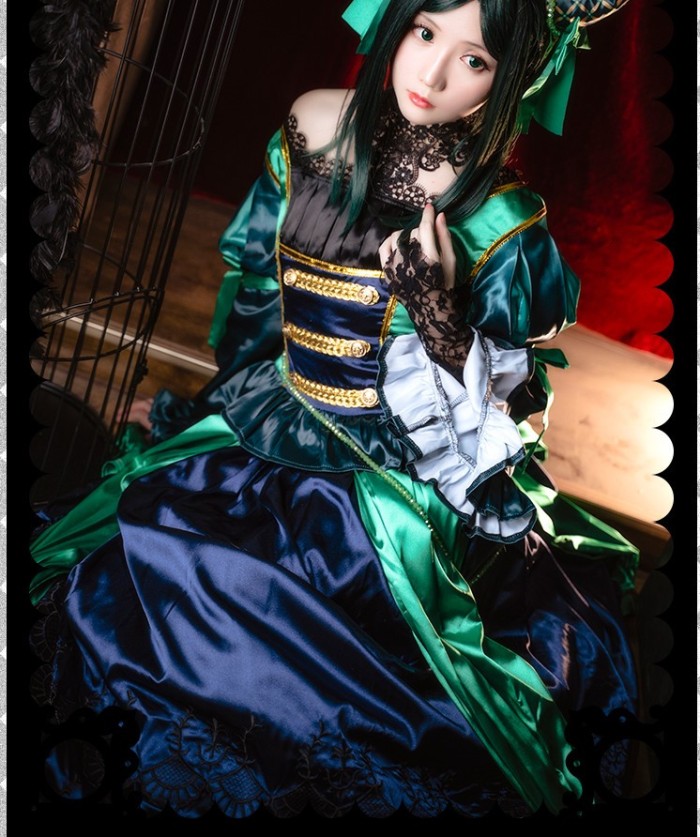 Black Bulter Kuroshitsuji Ciel Phantomhive Green Witch Cosplay Costume