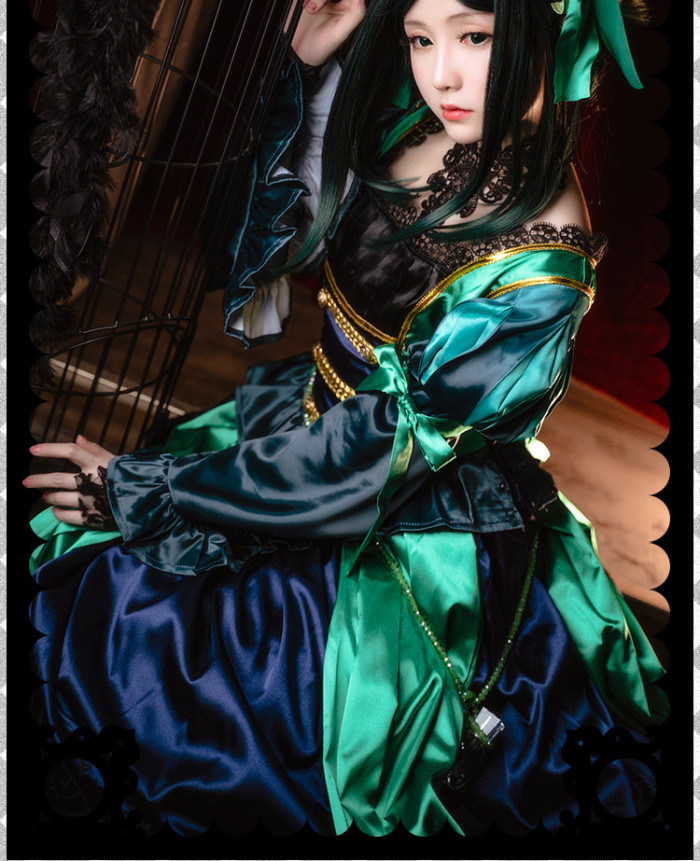 Black Bulter Kuroshitsuji Ciel Phantomhive Green Witch Cosplay Costume