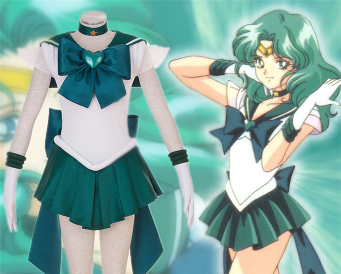 Sailor Moon Sailor Neptune Kaiou Michiru SuperS Cosplay Costume