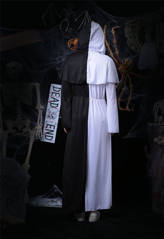 Ghost Adult Man and Woman Robe Halloween Costume with Cap