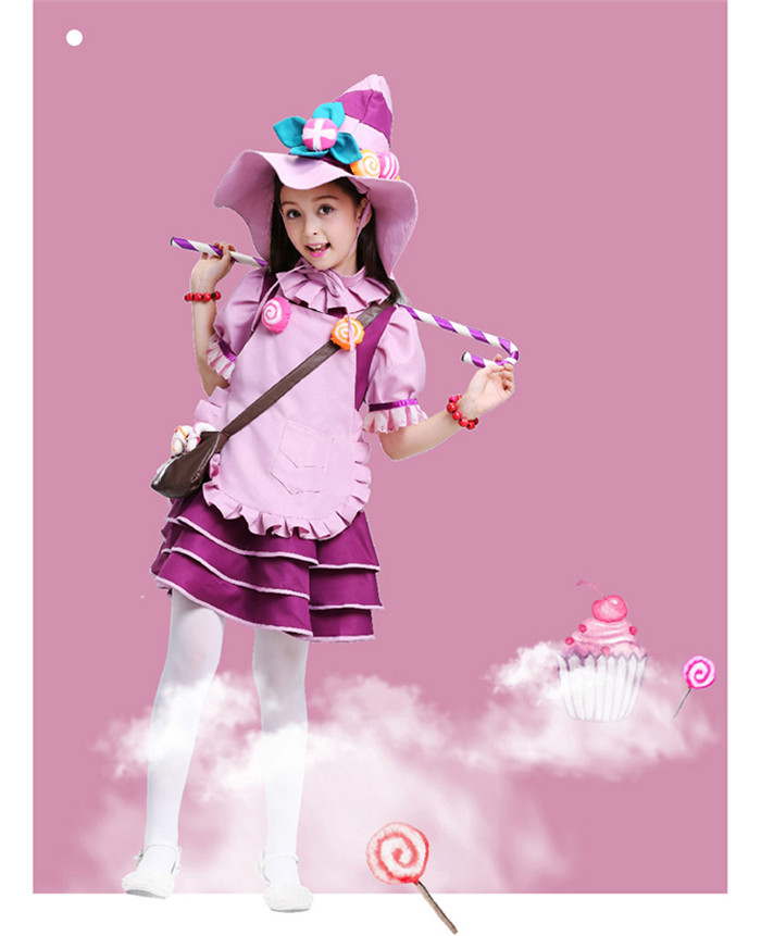Candy Witch Halloween Kids Girl Costume and Accessories