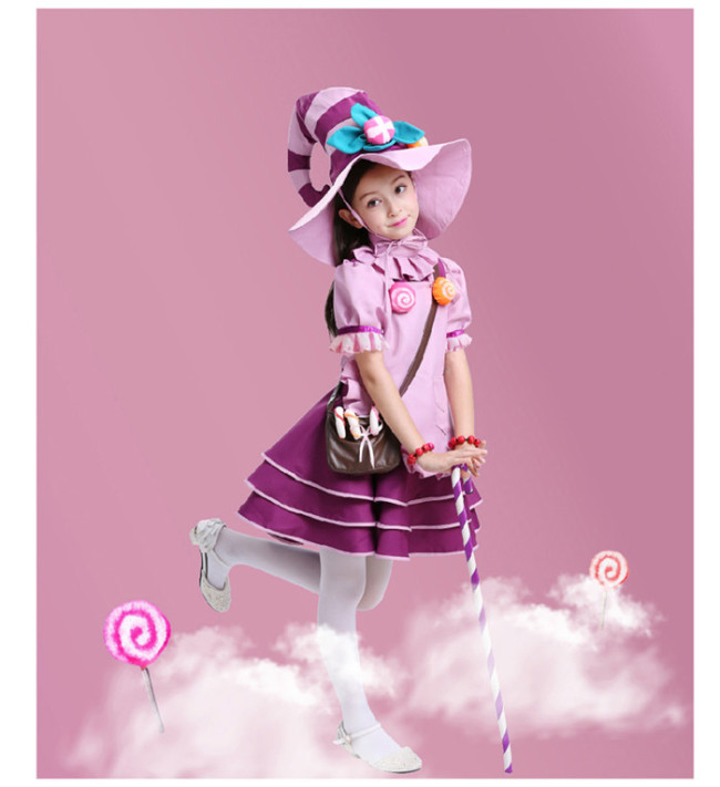 Candy Witch Halloween Kids Girl Costume and Accessories
