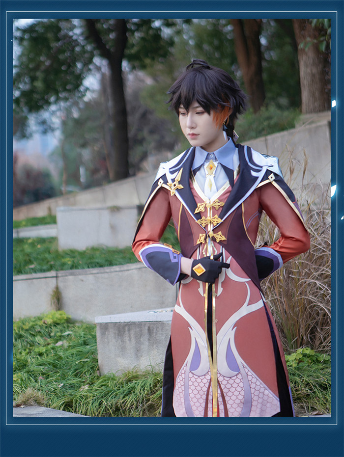 Genshin Impact Zhong Li Cosplay Costume