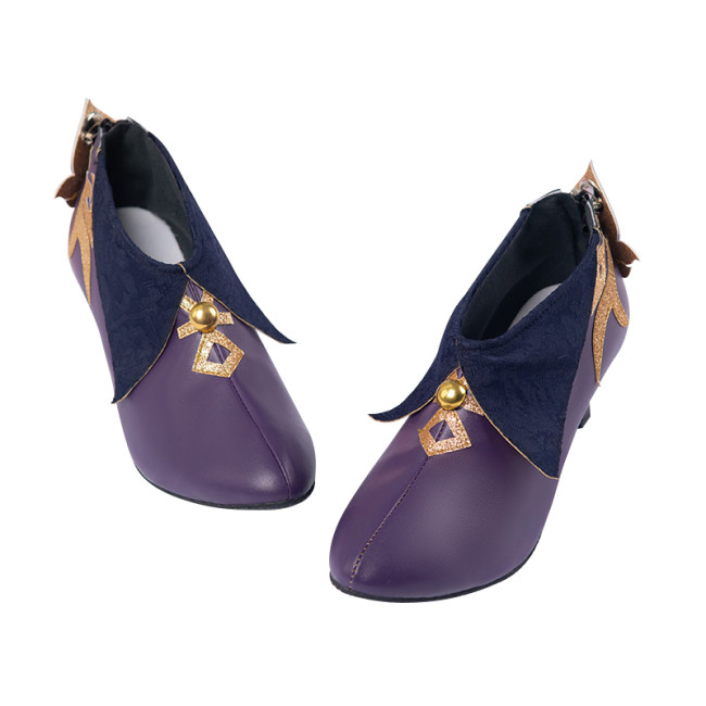 Genshin Impact Keqing Purple Cosplay Shoes