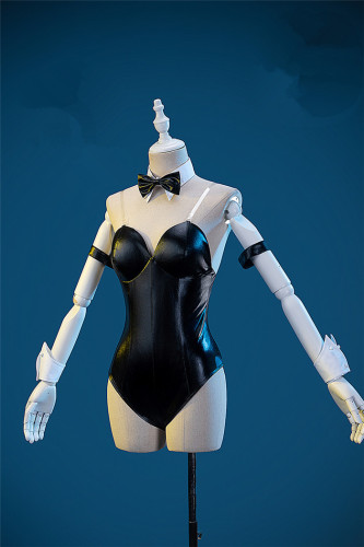 Woman Sexy Cute Japanese Style Backless Bodysuit Black Bunny Girl Cosplay Costume