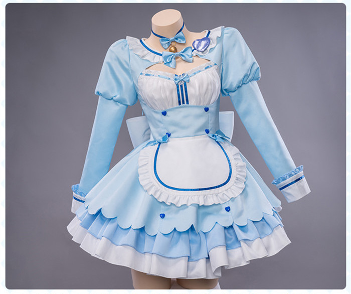 Nekopara Vanilla Blue Maid Cosplay Costume