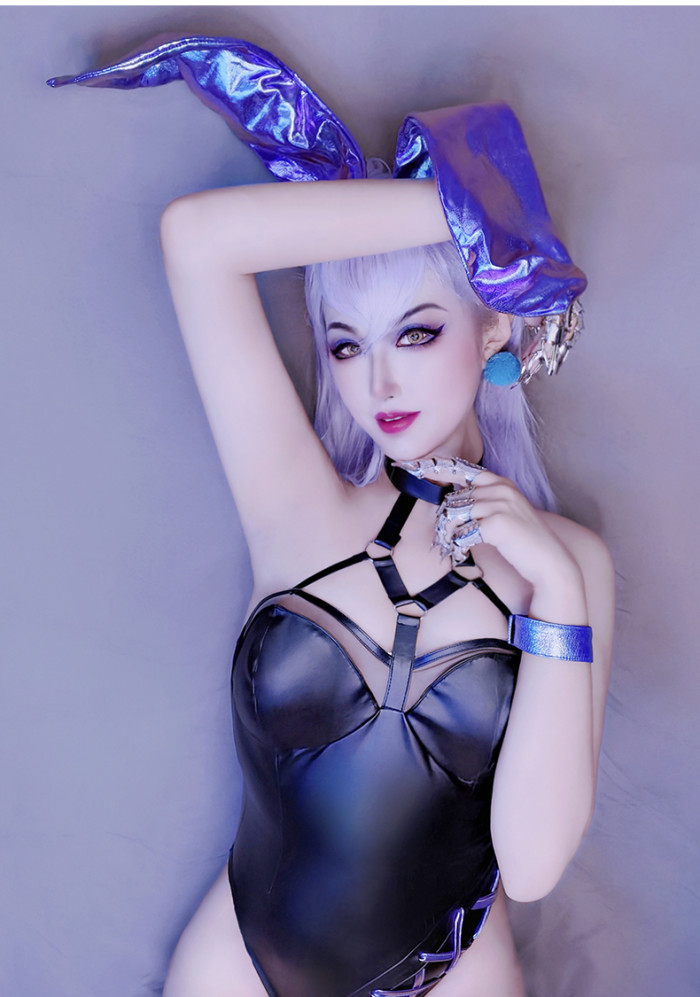 League of Legends KDA All Out Widow Evelynn Bunny Girl Cosplay Costume