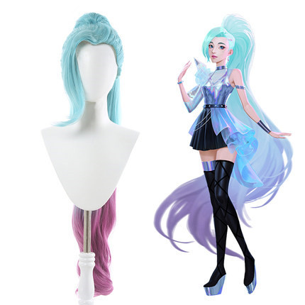League of Legends KDA  All Out Seraphine Cosplay Wig