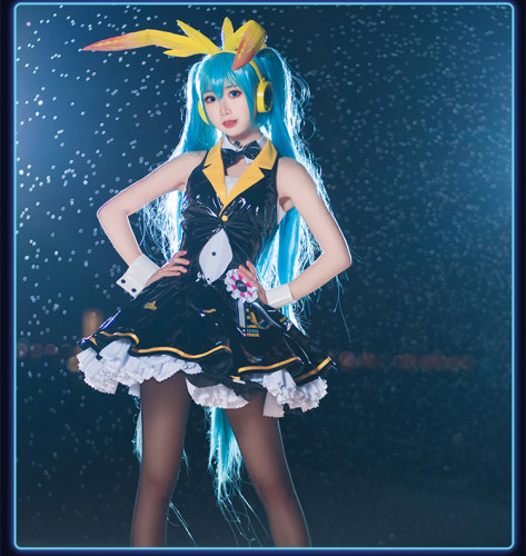 Vocaloid Miku Bunny Girl Dress Cosplay Costume