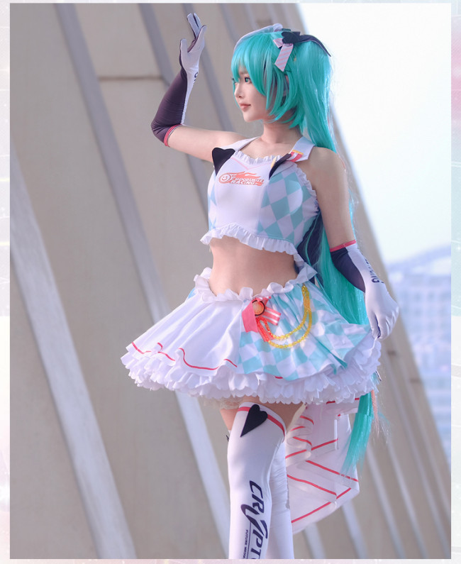 Vocaloid Miku Racing Cosplay Costume