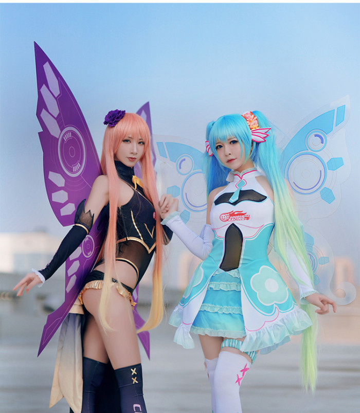 Vocaloid Miku One Piece Dress Racing Cosplay Costume