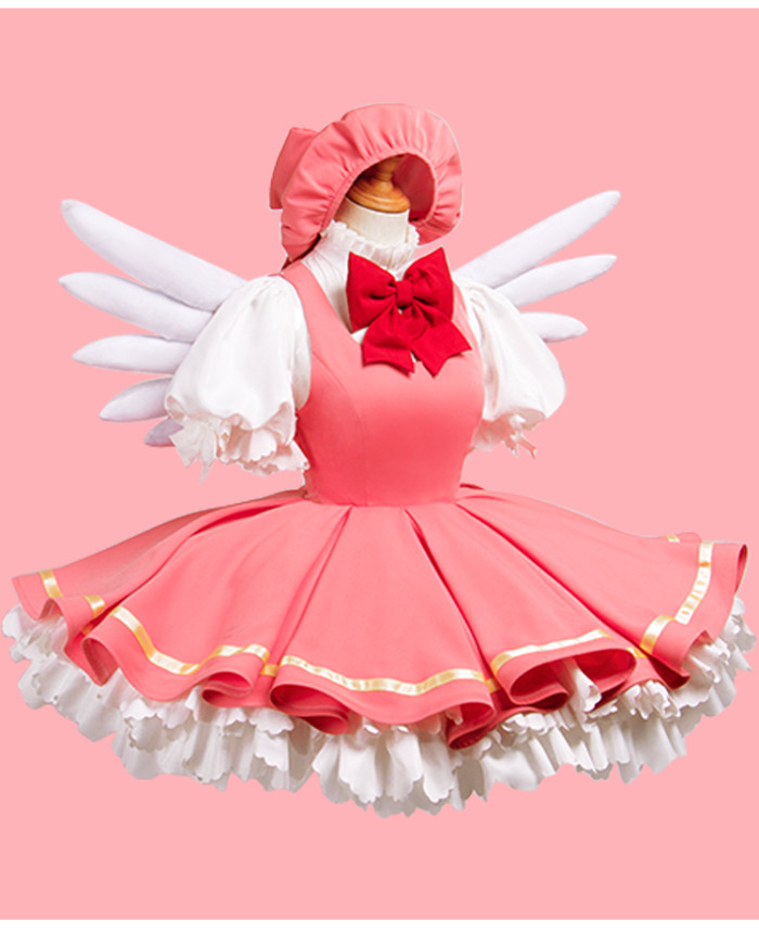 Cardcaptor Sakura Red and White Cute Cosplay Costume