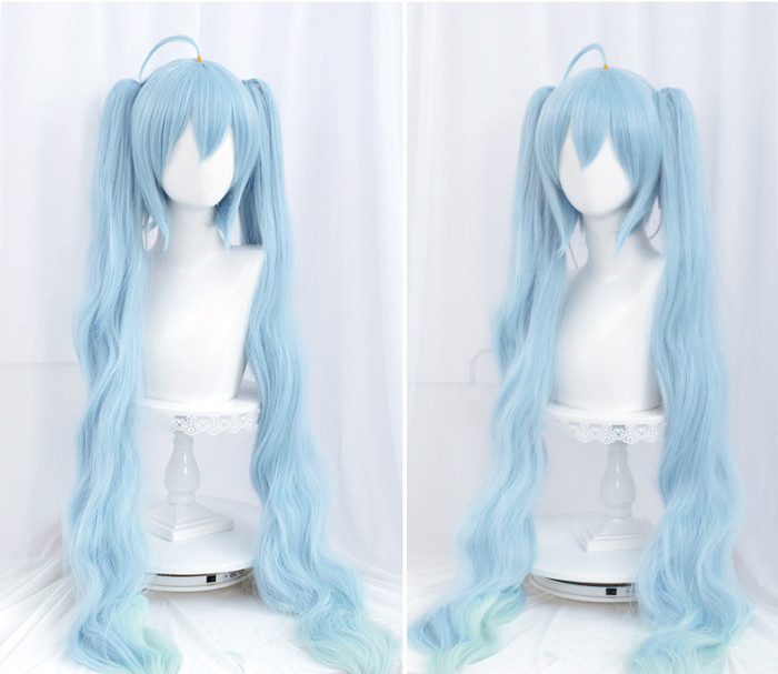 Vocaloid Miku Twin Pony Tails Cosplay Wig