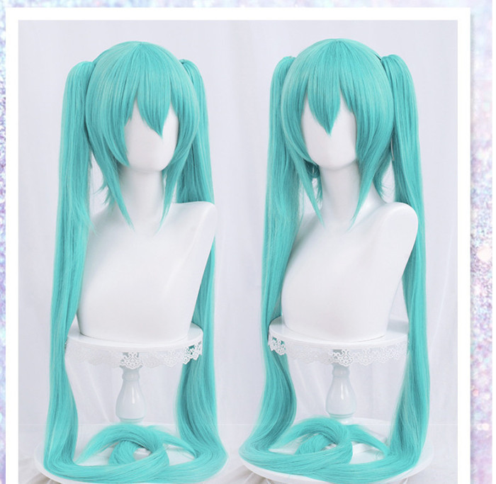 Vocaloid Miku Twin Pony Tails Cosplay Wig