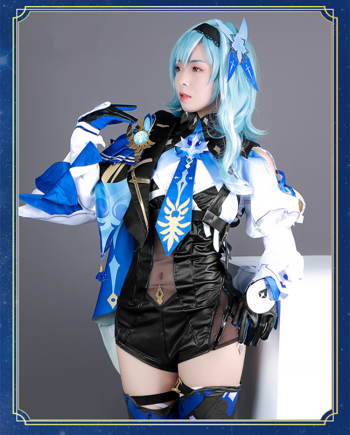 Genshin Impact Eula Five Star Ice Sword Cosplay Costume