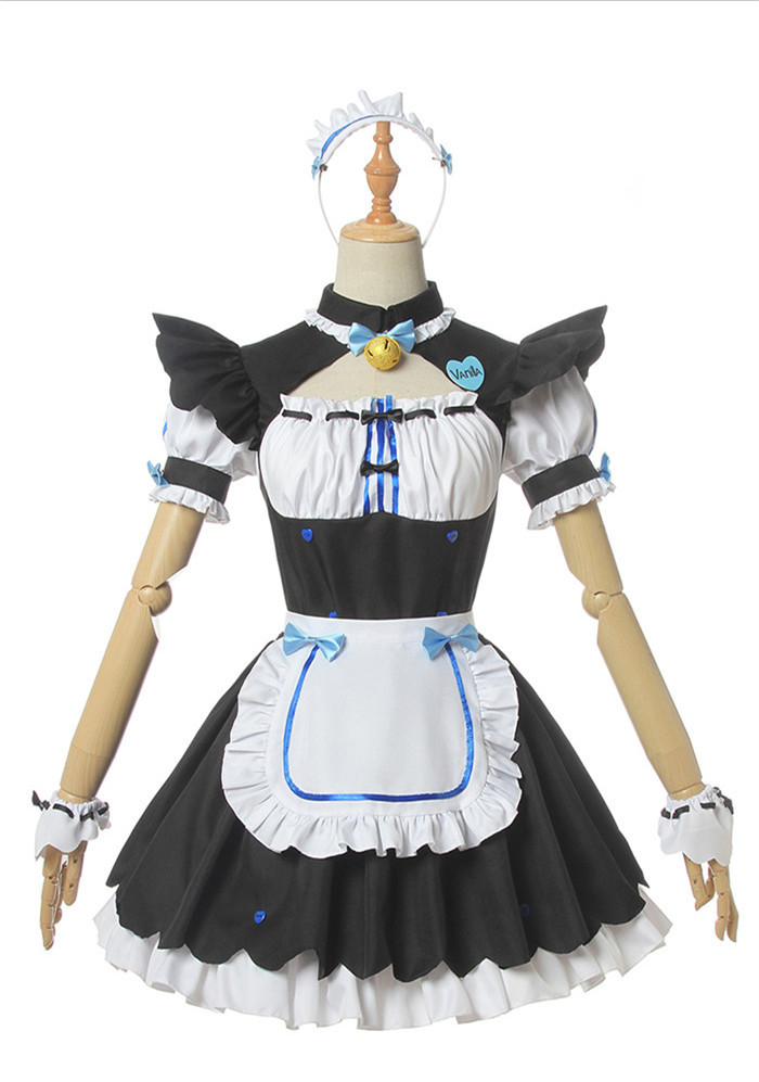 Nekopara Chocolate and  Vanilla Black Maid Cosplay Costume