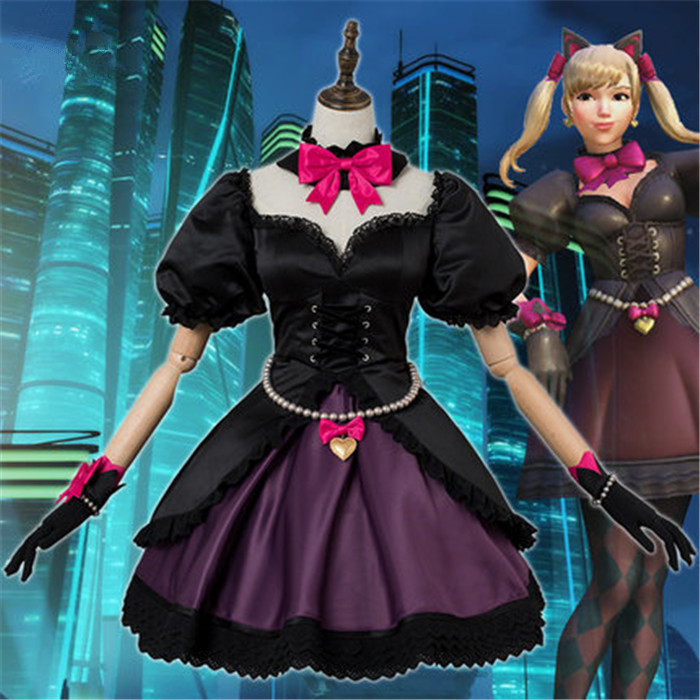 Overwatch D.Va Black Cat Cosplay Costume