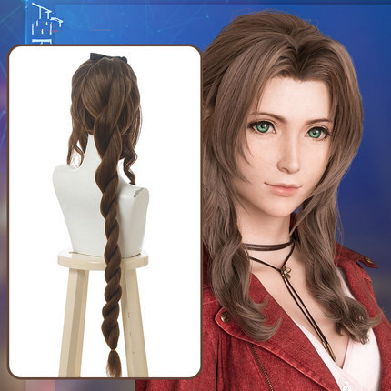 Final Fantasy VII Remake Aerith Gainsborough Cosplay Wig