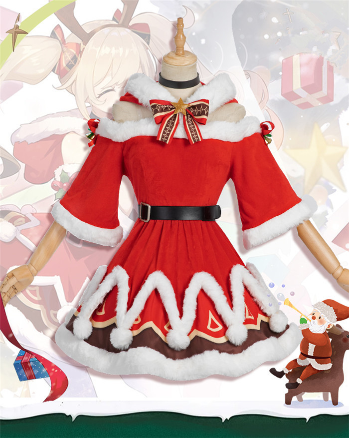 Genshin Impact Barbara Christmas Cosplay Costume