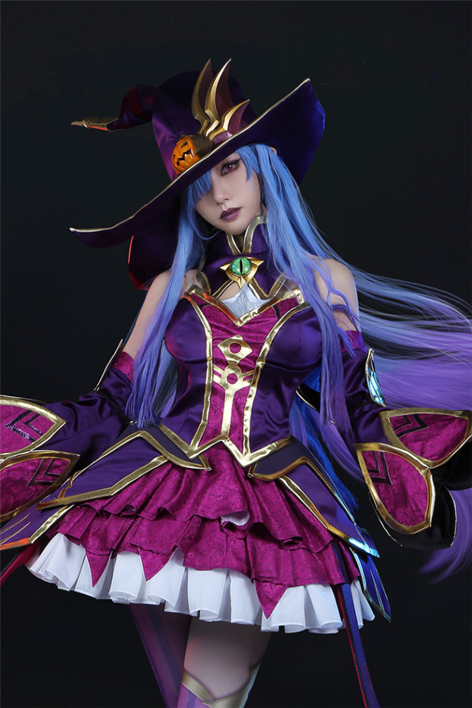 US$ 159.99 - League of Legends LOL Syndra Halloween Witch Cosplay Costume -  www.cosplaylight.com
