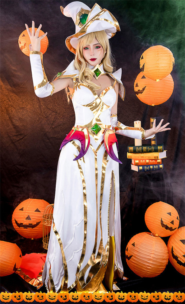 League of Legends LOL Morgana Halloween Cosplay Costume