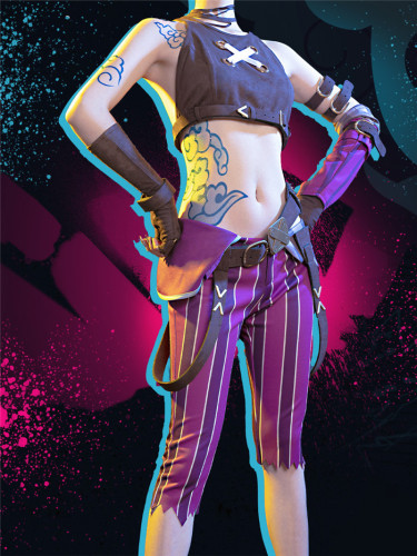 League of Legends LOL Battle of two Cities Jinx Cosplay Costume
