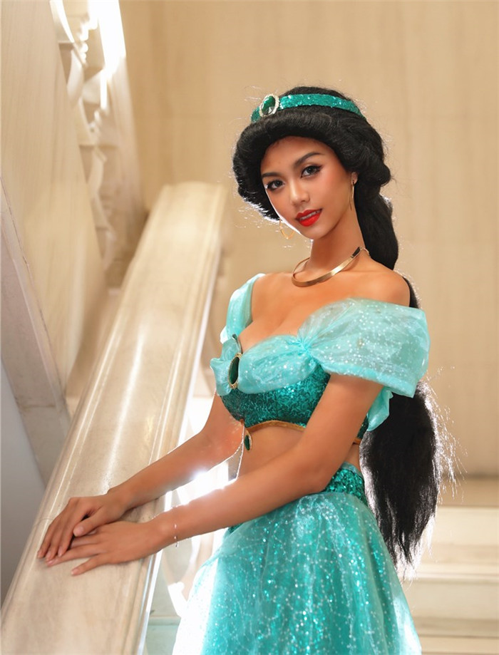 Disney Aladdin Jasmine Cosplay Costume
