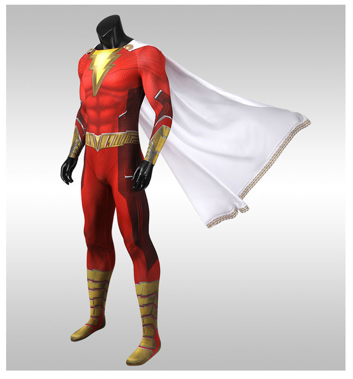 Shazam Fury of the Gods Billy Zentai Suit Jumpsuit Halloween Cosplay Costume