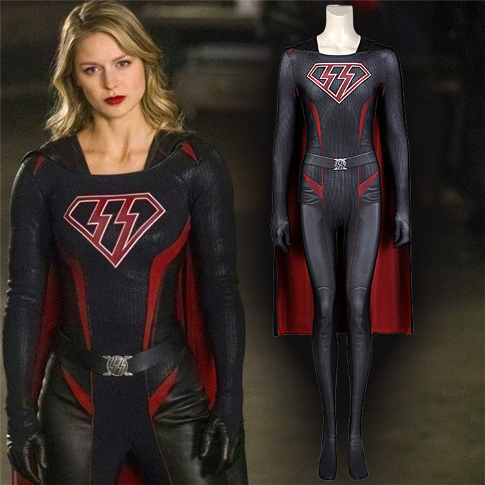 Sexy Female Black Spandex Jumpsuit Zentai Suit Women Supergirl