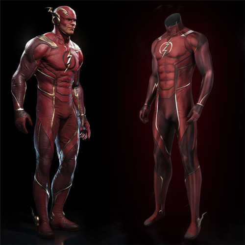 DC Injustice League the Flash Zentai Suit Jumpsuit Halloween Cosplay Costume