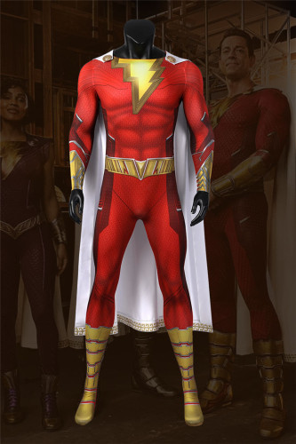 Shazam Fury of the Gods Billy Zentai Suit Jumpsuit Halloween Cosplay Costume