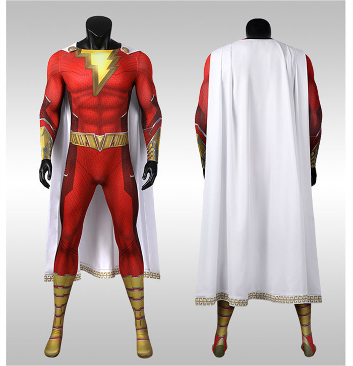 Shazam Fury of the Gods Billy Zentai Suit Jumpsuit Halloween Cosplay Costume