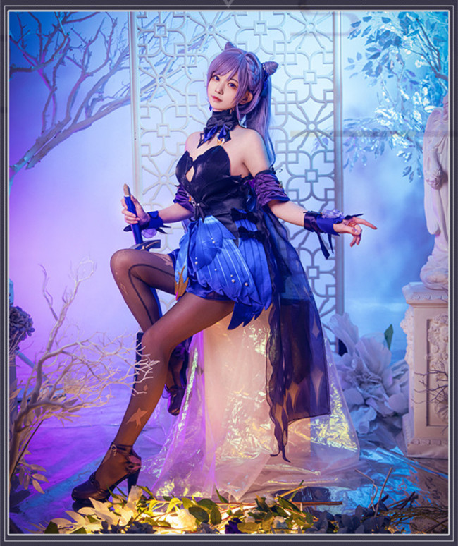 Genshin Impact Keqing Formal Dress Cosplay Costume
