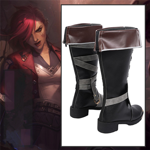 LOL League of Legends the Piltover Enforcer Vi Cosplay Boots