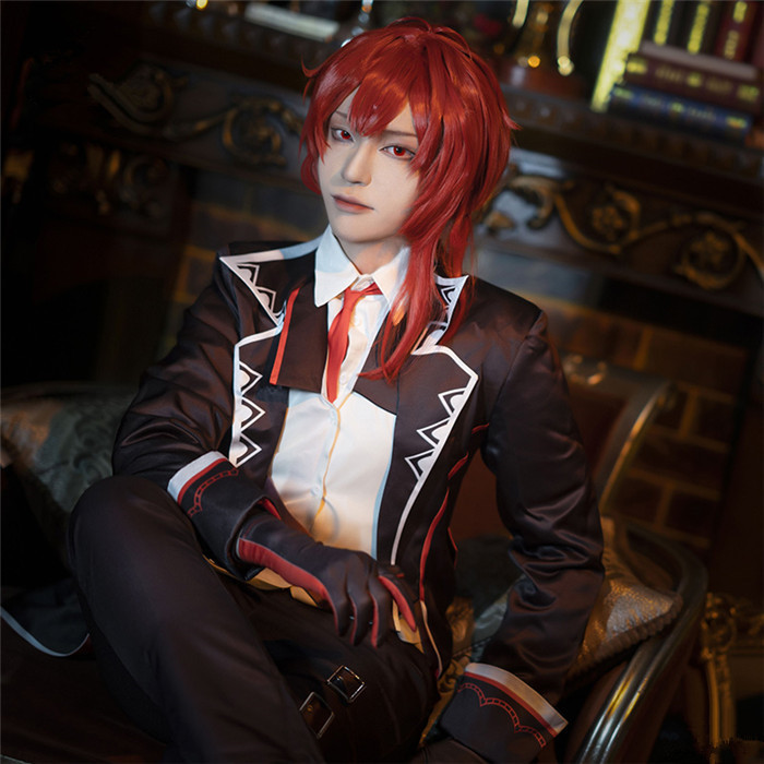 Genshin Impact Diluc Ragnvindr Cosplay Costume Vision Accessories