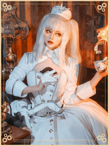 Date A Live White Queen Kurumi tokisaki Cosplay Costume