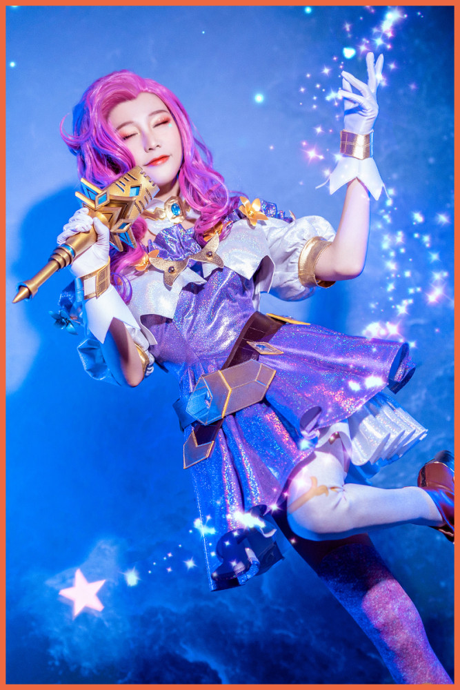 League of Legends KDA  Singer Seraphine Cosplay Costume