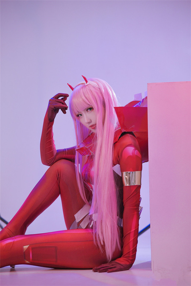 DARLING in the FRANXX 02 Zero Two Jumpsuit Zentai 3D Print Cosplay Costume