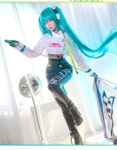 Vocaloid Racing Miku Jumpsuit Game Cosplay Costume