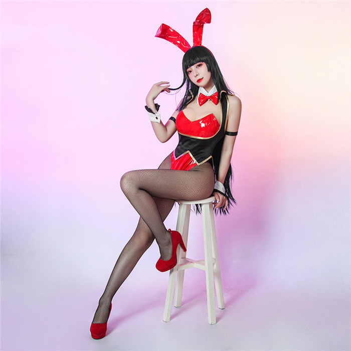 Kakegurui Compulsive Gambler Jabami Yumeko Bunny Girl Cosplay Costume