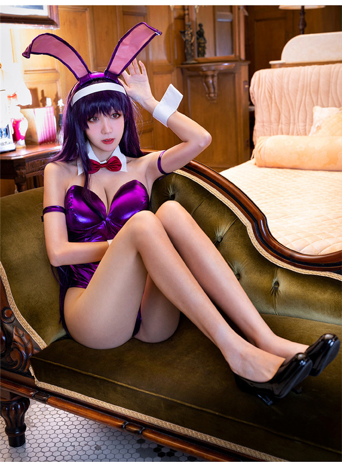 Cute Purple Bunny Girl Cosplay Costume