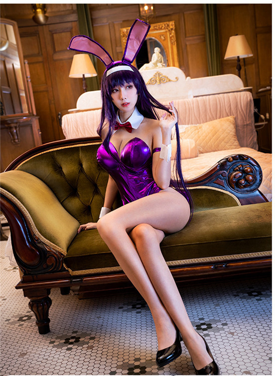 Cute Purple Bunny Girl Cosplay Costume